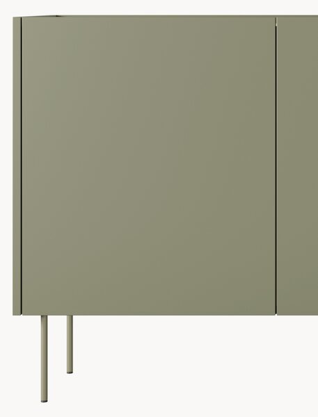 Komoda Desin 170 cm trzydrzwiowa - oliwka / dąb nagano