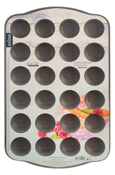 Metalowa forma do pieczenia muffinów 26x42 cm Grande – Orion