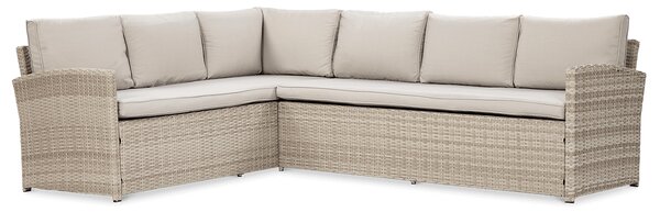 Narożnik technorattanowy SALO + PUFY Beige