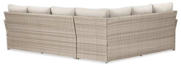 Narożnik technorattanowy SALO + PUFY Beige
