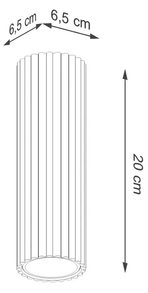 Złota loftowa lampa sufitowa 20cm - 4X D292 D0-S75