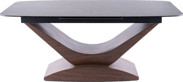 Stół rozkładany DOLCE CERAMIC 180(240)x95 szary marmur/orzech