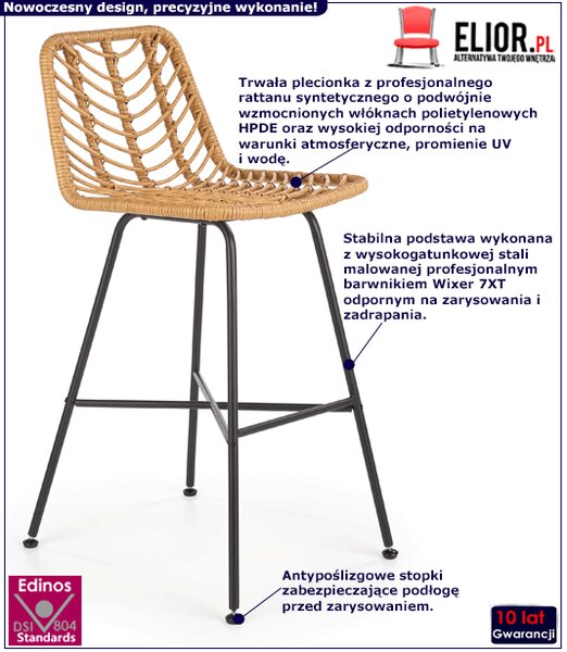 Nowoczesny hoker rattanowy H3-B92