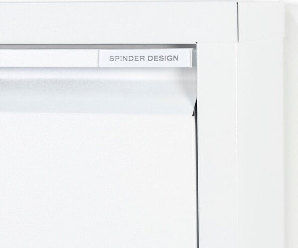 Biała metalowa uchylna szafka na buty 50x169x15 cm Billy – Spinder Design