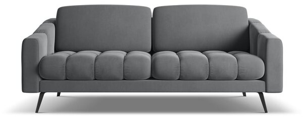 Szara aksamitna sofa 202 cm Nalu – Makamii