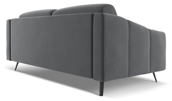 Szara aksamitna sofa 202 cm Nalu – Makamii