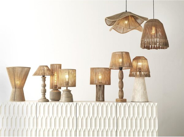 Naturalna lampa stołowa (wys. 24 cm) – Geese