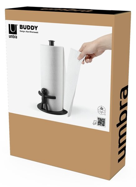 Stalowy stojak na ręczniki kuchenne ø 19 cm Buddy – Umbra