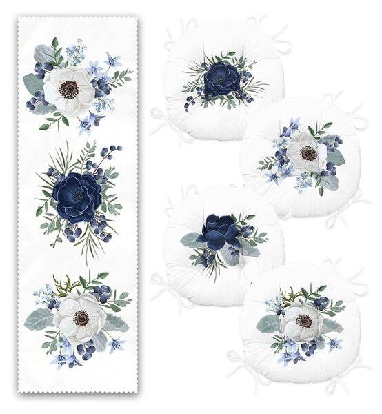 Zestaw 4 poduszek na krzesła i bieżnika 45x140 cm – Mila Home