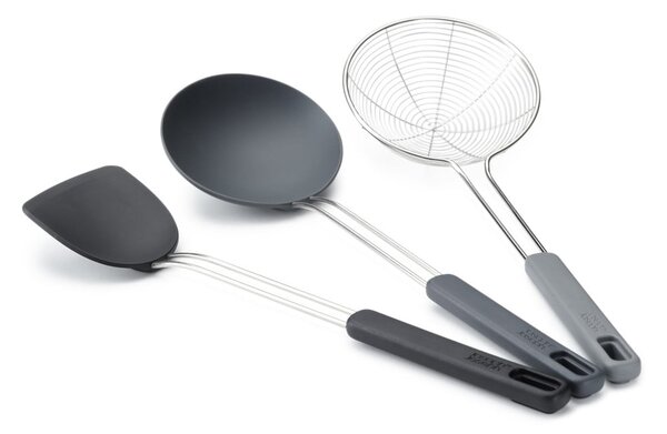 Zestaw przyborów kuchennych ze stali nierdzewnej 3 szt. Fusion Wok Set – Joseph Joseph