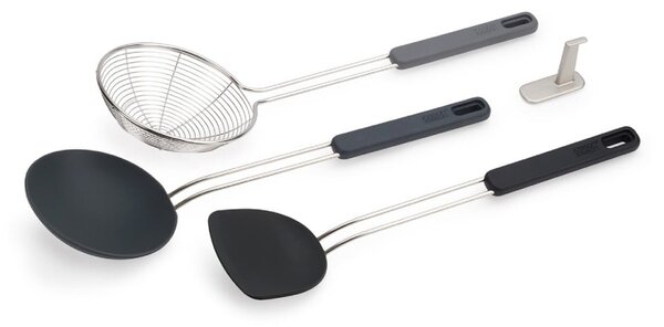 Zestaw przyborów kuchennych ze stali nierdzewnej 3 szt. Fusion Wok Set – Joseph Joseph