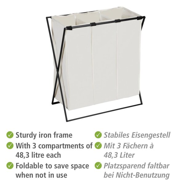 Tekstylny kosz na pranie 145 l Trio – Wenko