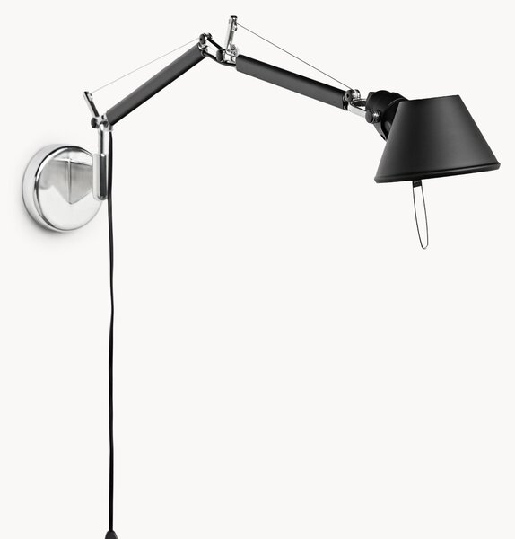 Duża lampa ścienna z wtyczką Tolomeo Micro, regulowana