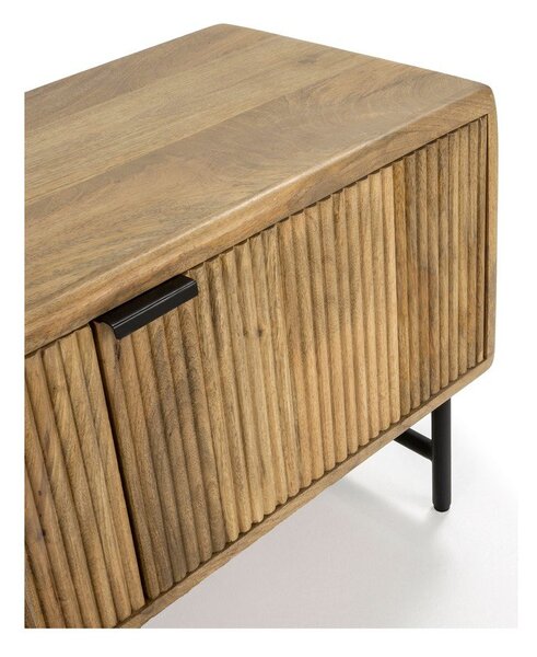 Szafka pod TV z litego drewna mango w naturalnym kolorze 190x50x40 cm Mundra – MOME