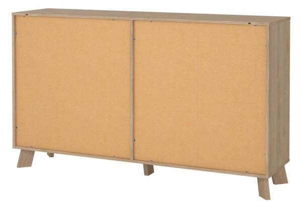 Biało-naturalna komoda w dekorze dębu 156x92x40 cm Ikast – Tvilum