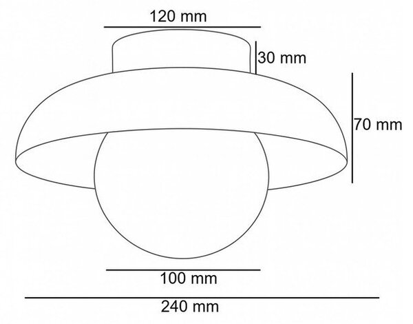 Brązowa lampa sufitowa ze szklanym kloszem ø 24 cm Elsa – Opviq lights