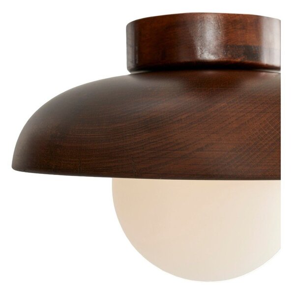 Brązowa lampa sufitowa ze szklanym kloszem ø 24 cm Elsa – Opviq lights