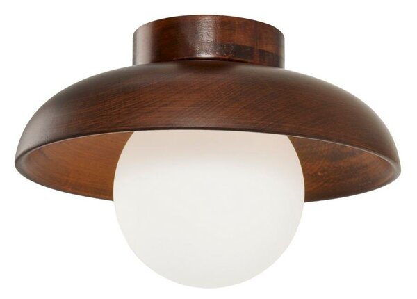 Brązowa lampa sufitowa ze szklanym kloszem ø 24 cm Elsa – Opviq lights