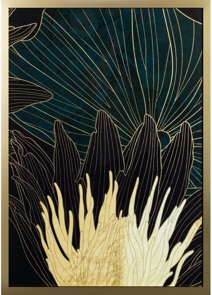 Obraz EUROFIRANY 484B 53 x 73 cm Zielono-złoty