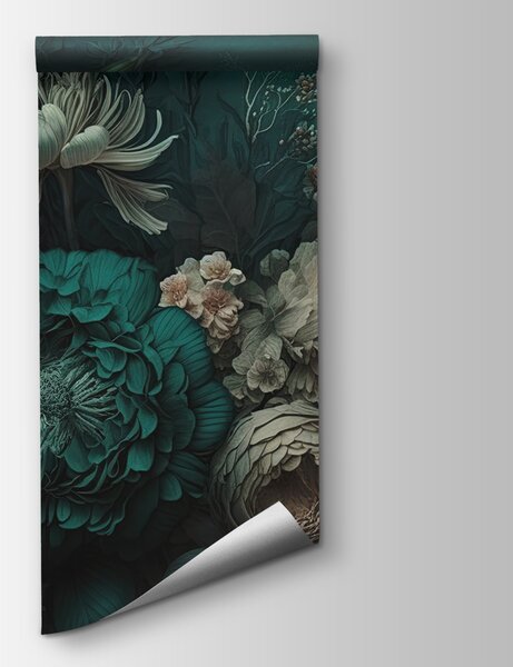 Fototapeta Elegancka kompozycja kwiatowa o głębokich odcieniach, Fototapety 3d z kwiatami, Popularne Fototapety, u75402 - Tapeko.pl