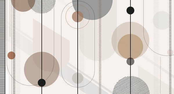 Fototapeta Abstrakcyjne geometryczne kształty w delikatnych odcieniach, Fototapety 3d z figurami, Popularne Fototapety, u95379 - Tapeko.pl