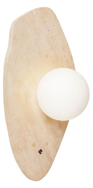 Beżowy kamienny kinkiet ø 10 cm Hilde – Opviq lights