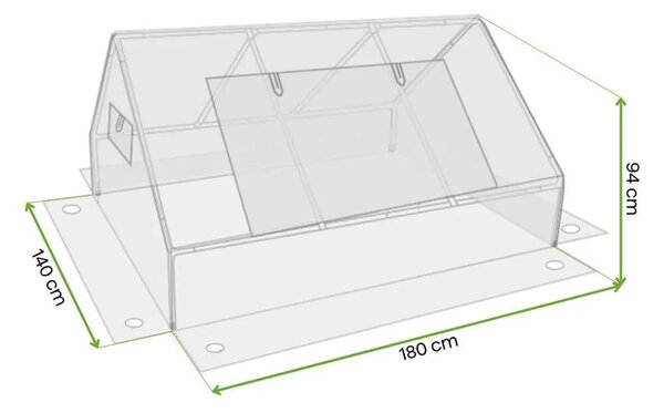Tunel foliowy rozsadnik INSPEKT 1,4x1,8x0,94