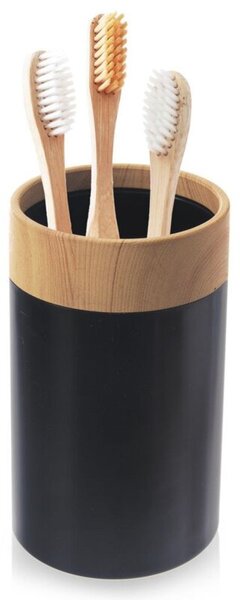 Kubek łazienkowy czarny BLACK 7,5x11,5 cm
