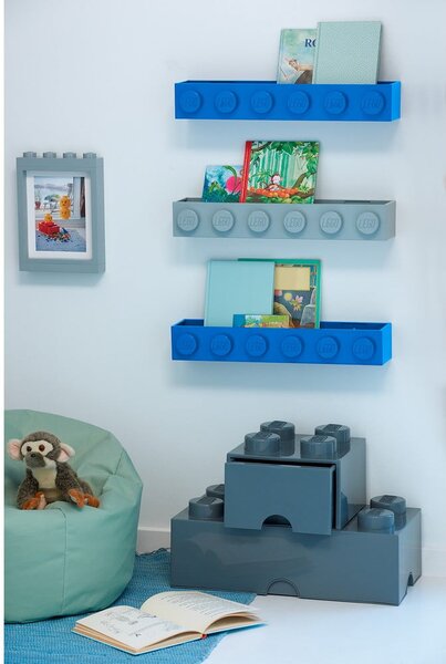 Dziecięca szara półka ścienna LEGO® Sleek