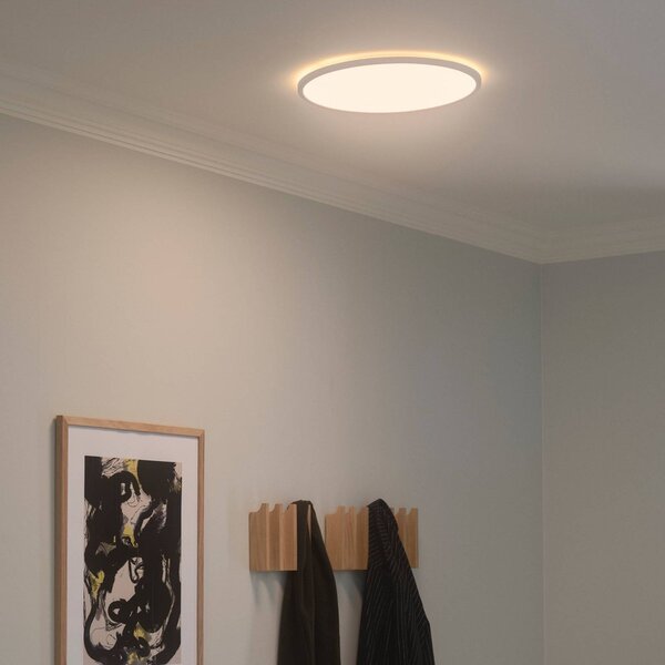 Nordlux Lampa sufitowa LED Oja, możliwość ściemniania, biały / opal, salon / jadalnia, tworzywo sztuczne, nowoczesny