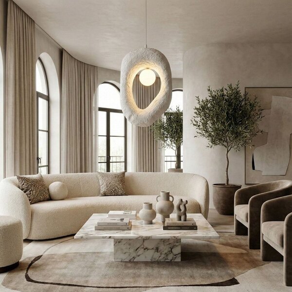 Biała metalowa lampa wisząca Lore – Opviq lights