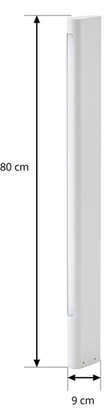 Słupek oświetleniowy LED Lucande Celiora, wysokość 80 cm, szara, IP65 Celiora, aluminiowy / szary / cynkowy, aluminium, nowoczesny