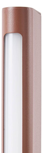 Słupek oświetleniowy LED Lucande Celiora, wysokość 80 cm, brązowy, IP65 Celiora, brązowy / rdzawy, aluminium, nowoczesny