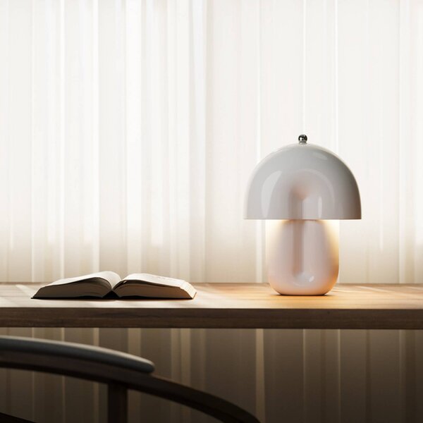 Maytoni Lampa stołowa LED Hope, możliwość ściemniania, biały / opal, salon / jadalnia, ceramika, skandynawski