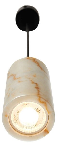 Kremowa lampa wisząca z marmurowym kloszem ø 6,5 cm Selma – Opviq lights