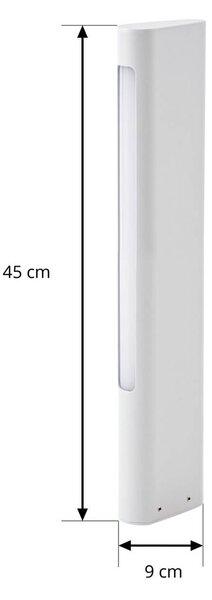 Słupek oświetleniowy LED Lucande Celiora, wysokość 45 cm, szara, IP65 Celiora, aluminiowy / szary / cynkowy, aluminium, nowoczesny