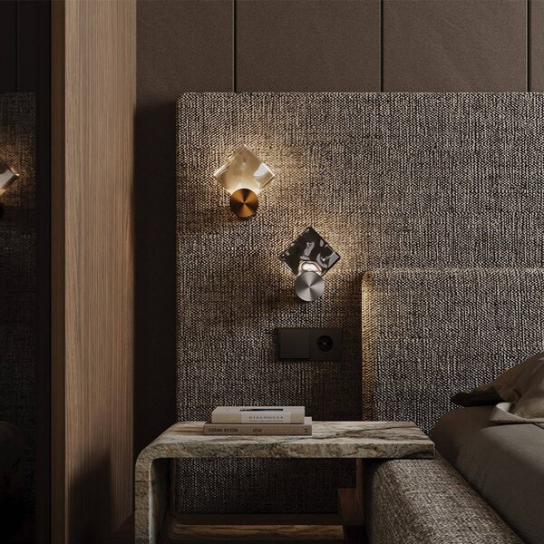 Maytoni Kinkiet LED Quadro, salon / jadalnia, szkło, nowoczesny