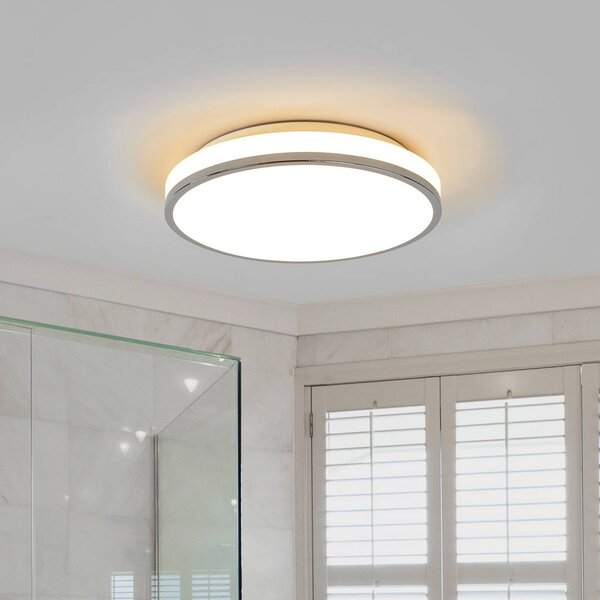 Lampa sufitowa Lyss Lindby, biały / opal, łazienka, szkło, nowoczesny