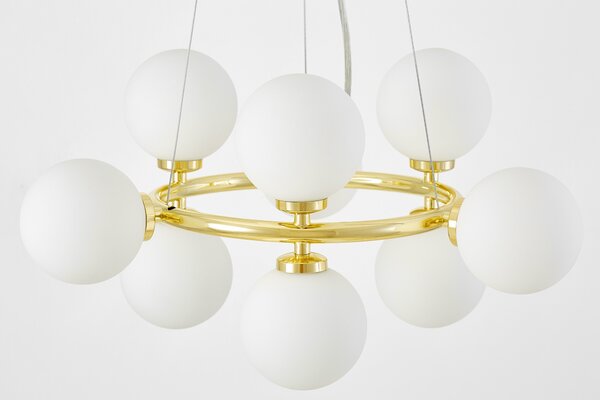 NOWOCZESNA LAMPA WISZĄCA KLASYCZNE ZŁOTO MARSIADA W9