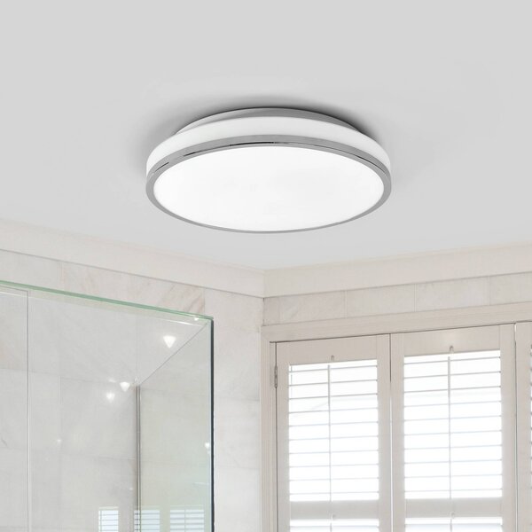 Lampa sufitowa Lyss Lindby, biały / opal, łazienka, szkło, nowoczesny