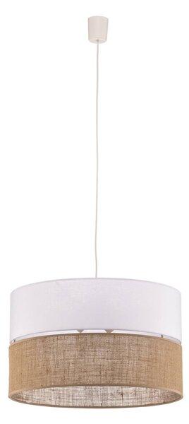 Lampa wisząca Linobianco TK Lighting, możliwość ściemniania, biały / opal, salon / jadalnia, tkanina / materiał / jedwab, nowoczesny