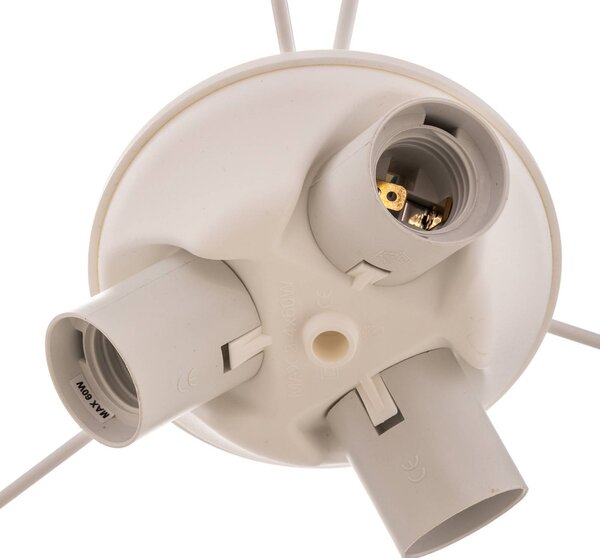 Lampa wisząca Linobianco TK Lighting, możliwość ściemniania, biały / opal, salon / jadalnia, tkanina / materiał / jedwab, nowoczesny