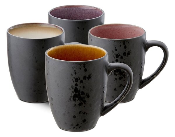 Czarne ceramiczne kubki zestaw 4 szt. 300 ml Gastro Black/Mix – Bitz