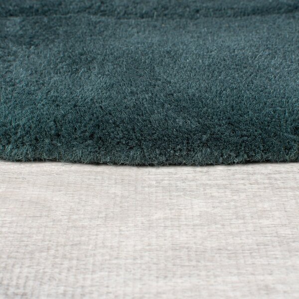 Zielononiebieski wełniany okrągły dywan tkany ręcznie ø 160 cm Shard Teal – Flair Rugs
