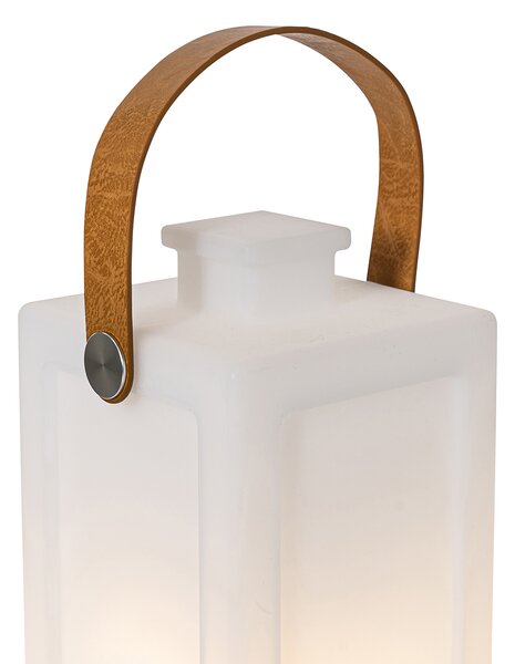 Zestaw 2 lamp stołowych biały efekt płomienia ładowalne IP44 - Stard