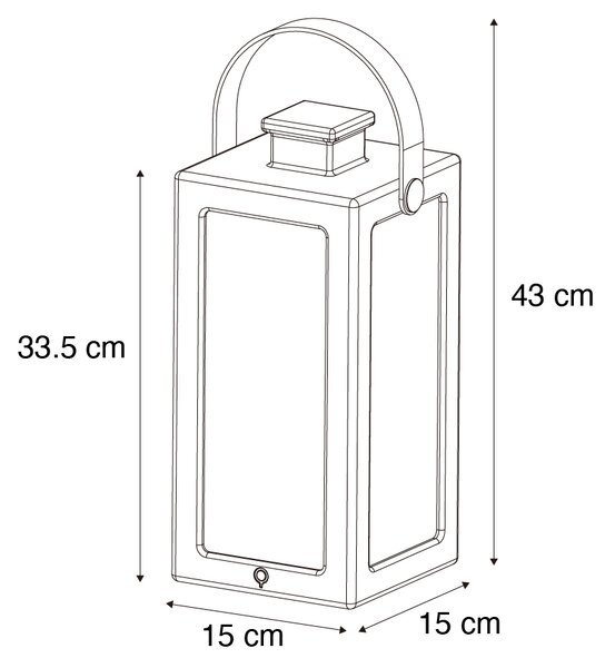 Zestaw 2 lamp stołowych biały efekt płomienia ładowalne IP44 - Stard