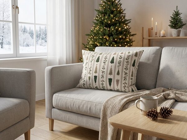 Bawełniana poszewka na poduszkę HOLLY PINES 50x70 cm, kolorowa