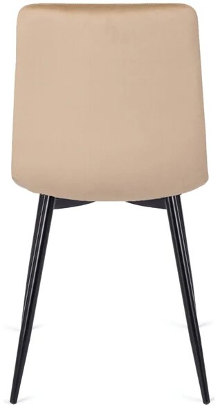 Zestaw Stół Okrągły Rozkładany HARRY 102-142 cm Dąb Artisan/Czarny i 4 Krzesła Tapicerowane PERU Beżowe
