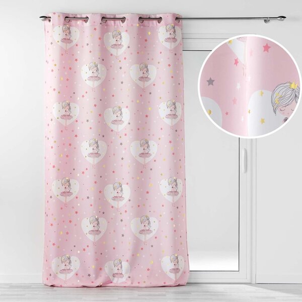 Różowa zasłona dziecięca 140x260 cm Petite Etoile – douceur d'intérieur