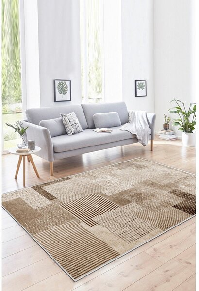 Beżowy dywan odpowiedni do prania 50x80 cm Cubo – Vitaus